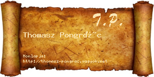 Thomasz Pongrác névjegykártya
